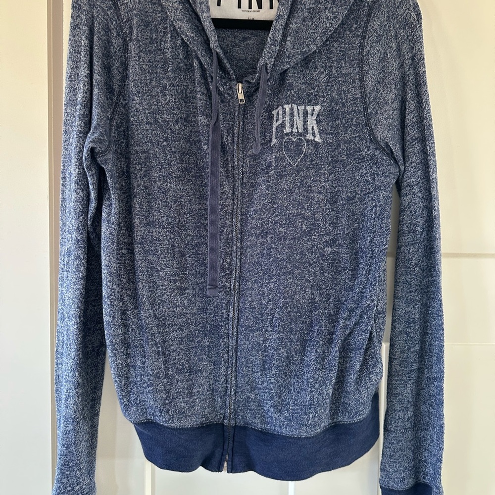 Victoria's Secret Blue Zip-Up Hoodie